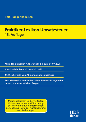 Portada del libro «Praktiker-Lexikon Umsatzsteuer», de Radeisen, Rolf-Rüdiger, Prof.