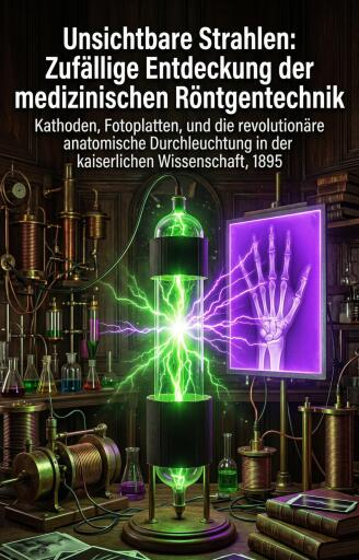 Portada del libro «Unsichtbare Strahlen: Zufällige Entdeckung der medizinischen Röntgentechnik», de Bernt Holzapfel