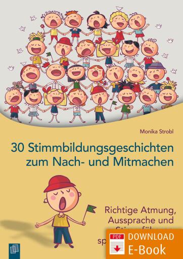 Portada del libro «30 Stimmbildungsgeschichten zum Nach- und Mitmachen», de Monika Strobl