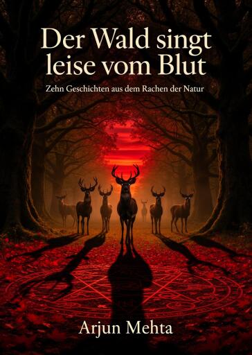 Portada del libro «Der Wald singt leise vom Blut», de Arjun Mehta