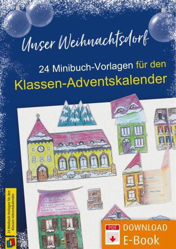 Portada del libro «Unser Weihnachtsdorf: 24 Minibuch-Vorlagen für den Adventskalender», de Monika Strobl