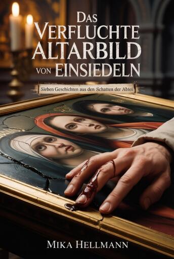 Portada del libro «Das verfluchte Altarbild von Einsiedeln», de Mika Hellmann