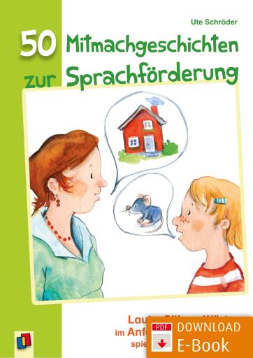 Portada del libro «50 Mitmachgeschichten zur Sprachförderung», de Ute Schröder