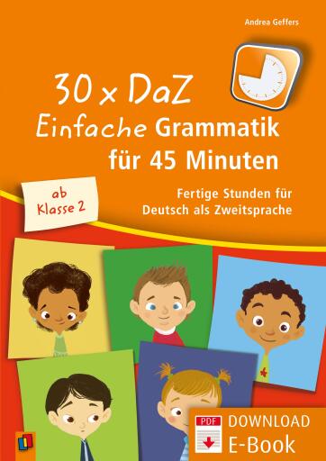 Portada del libro «30 x DaZ: Einfache Grammatik für 45 Minuten», de Andrea Geffers