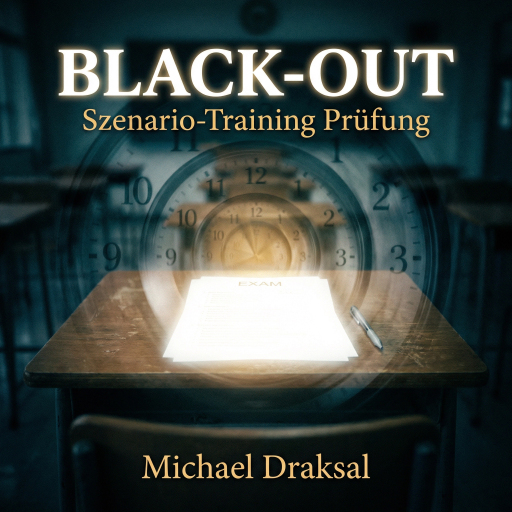 Portada del audiolibro «Black-Out in der Prüfung», de Michael Draksal