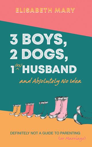 Portada del libro «3 Boys, 2 Dogs, 1 (Ex) Husband and Absolutely No Idea», de Elisabeth Mary