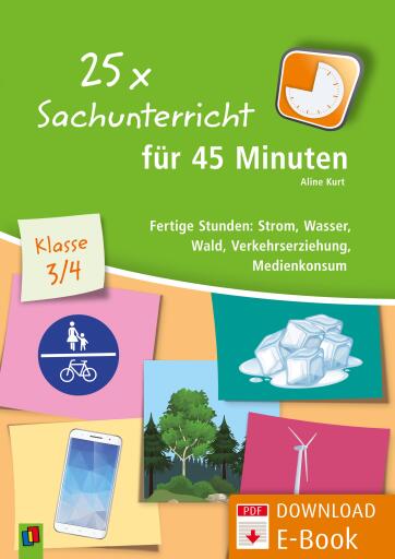 Portada del libro «25 x Sachunterricht für 45 Minuten – Klasse 3/4»