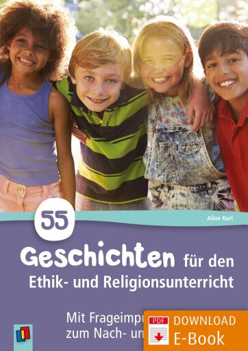 Portada del libro «55 Geschichten für den Ethik- und Religionsunterricht», de Aline Kurt
