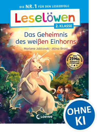 Portada del libro «Leselöwen 2. Klasse - Das Geheimnis des weißen Einhorns»