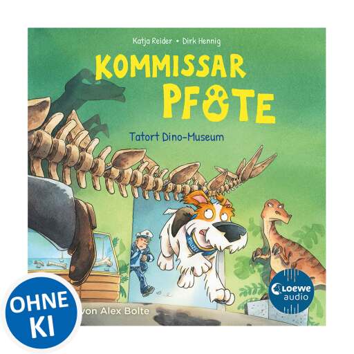 Portada del audiolibro «Kommissar Pfote (Band 9) - Tatort Dino-Museum», de Katja Reider
