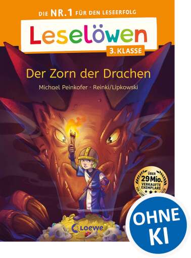 Portada del libro «Leselöwen 3. Klasse - Der Zorn der Drachen», de Michael Peinkofer