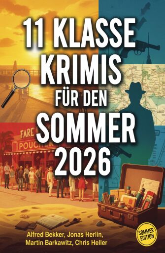 Portada del libro «11 Klasse Krimis für den Sommer 2026», de Alfred Bekker, Jonas Herlin