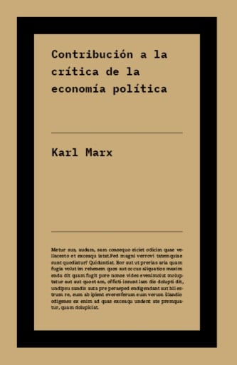 Contribución a la crítica de la economía política