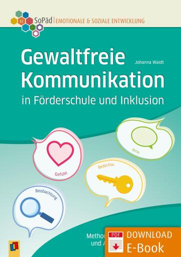 Portada del libro «Gewaltfreie Kommunikation in Förderschule und Inklusion», de Johanna Waidt