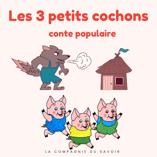 Portada del audiolibro «Les trois petits cochons», de Conte Populaire