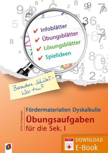 Portada del libro «Fördermaterialien Dyskalkulie», de Britta Schipperges