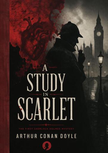 Portada del libro «A Study in Scarlet», de Arthur Conan Doyle