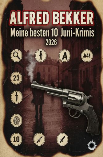 Portada del libro «Meine besten 10 Juni-Krimis 2026», de Alfred Bekker