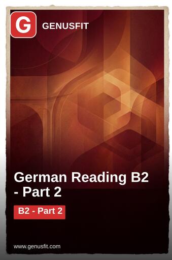 GenusFit: German Reading B2. Part 2/3