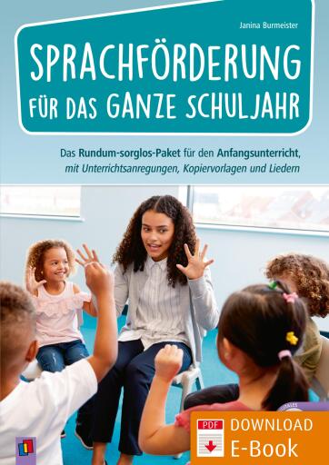 Portada del libro «Sprachförderung für das ganze Schuljahr», de Janina Burmeister