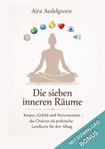 Portada del libro «Die sieben inneren Räume - Körper, Gefühl und Nervensystem – die Chakren als praktische Landkarte für den Alltag», de Aira Aedelgroen