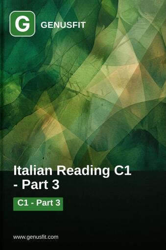 GenusFit: Italian Reading C1. Part 3/3