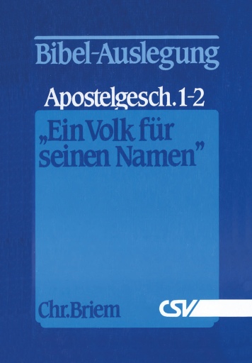 Portada del libro «Ein Volk für seinen Namen», de Christian Briem