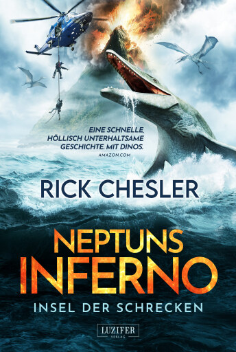 Portada del libro «NEPTUNS INFERNO - Insel der Schrecken», de Rick Chesler