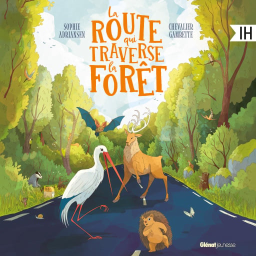 Portada del audiolibro «La route qui traverse la forêt», de Sophie Adriansen, Chevalier Gambette