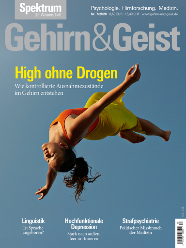 Portada del libro «Gehirn&Geist 7/2026 High ohne Drogen»
