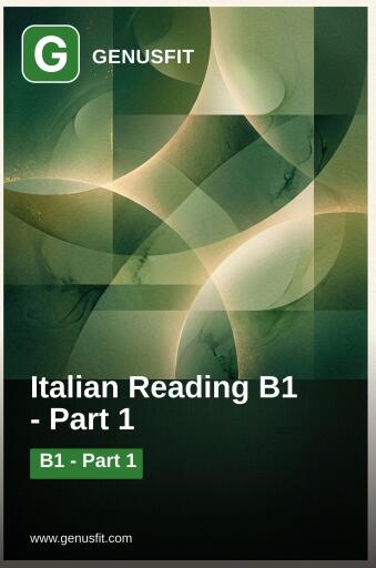 GenusFit: Italian Reading B1. Part 1/2
