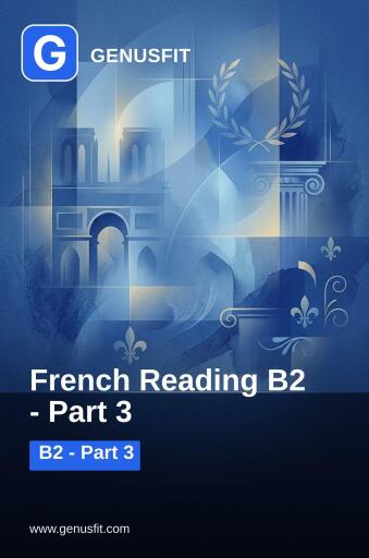 Portada del libro «GenusFit: French Reading B2. Part 3/3», de GenusFit Editors Office