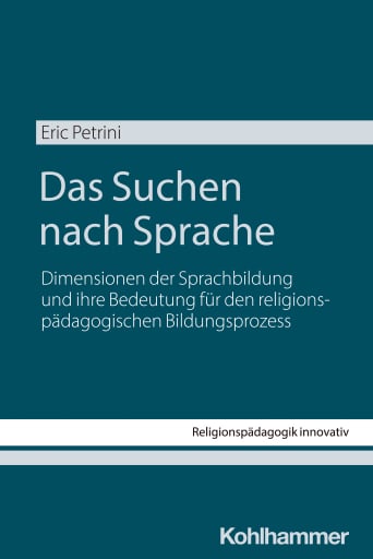 Portada del libro «Das Suchen nach Sprache», de Eric Petrini