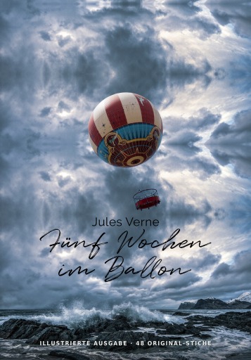 Portada del libro «Fünf Wochen im Ballon», de Jules Verne
