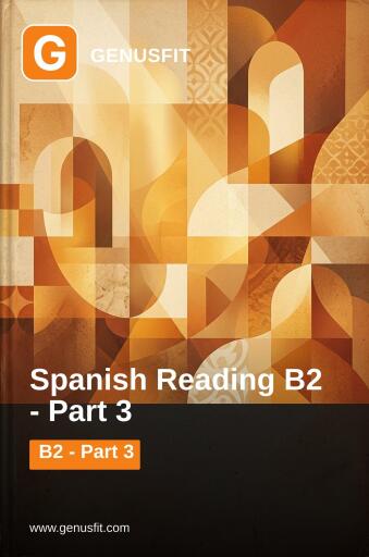 GenusFit: Spanish Reading B2. Part 3/3