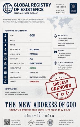 THE NEW ADDRESS OF GOD