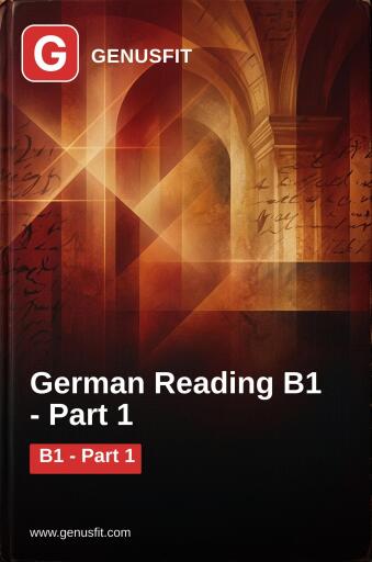 GenusFit: German Reading B1. Part 1/2.