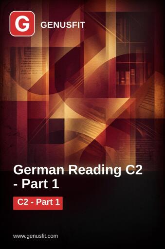 GenusFit: German Reading C2. Part 1/7