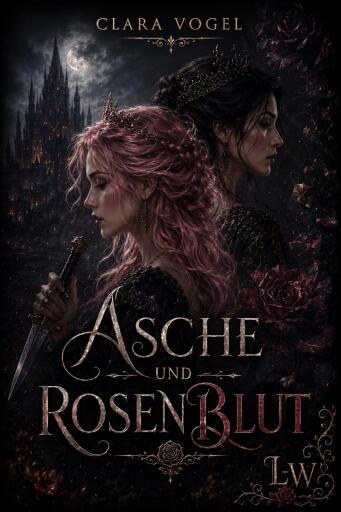 Portada del libro «Asche und Rosenblut», de Clara Vogel