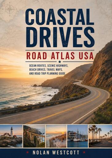 Portada del libro «Coastal Drives Road Atlas USA», de Nolan Westcott