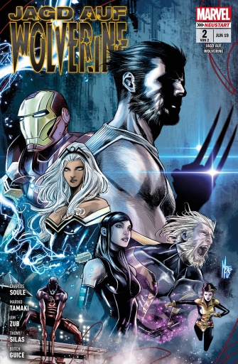 Portada del libro «Jagd auf Wolverine 2 - Am Ende des Weges», de Charles Soule