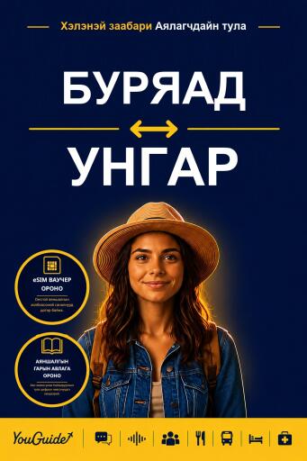 Portada del libro «The Language Guide for Travelers - Buryat to Hungarian», de YouGuide