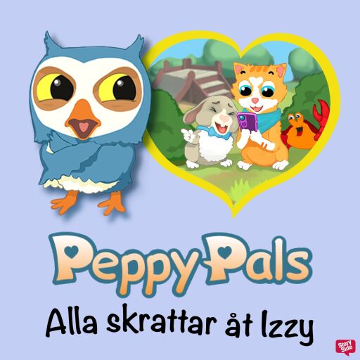 Portada del audiolibro «Alla skrattar åt Izzy», de Åsa Linge
