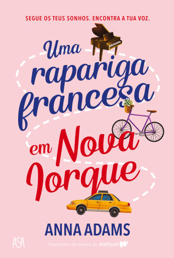 Portada del libro «Uma Rapariga Francesa em Nova Iorque», de Anna Adams