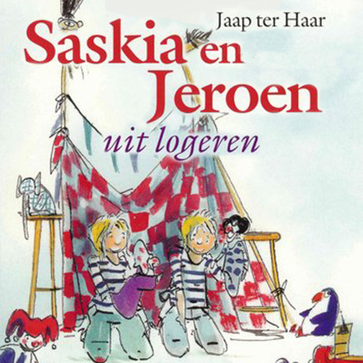 Portada del audiolibro «Saskia en Jeroen - uit logeren», de Jaap ter Haar
