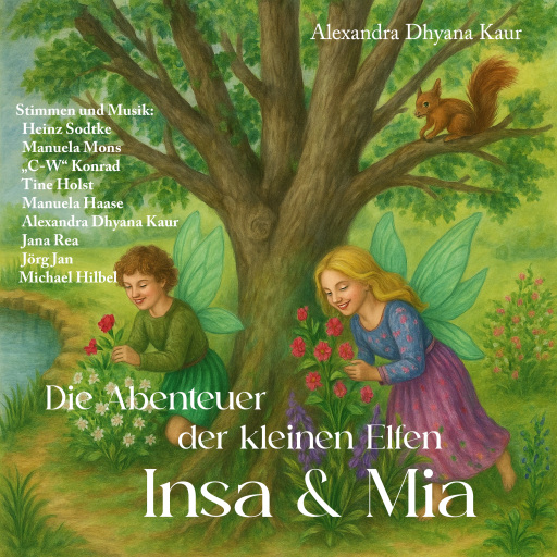 Portada del audiolibro «Die Abenteuer der kleinen Elfen Insa & Mia», de Alexandra Dhyana Kaur