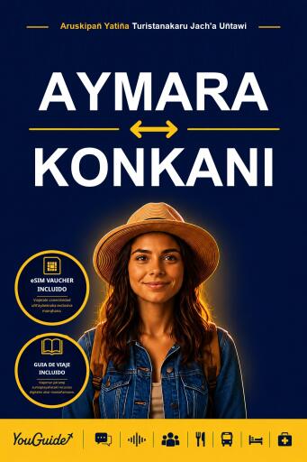 Portada del libro «The Language Guide for Travelers - Aymara to Konkani», de YouGuide