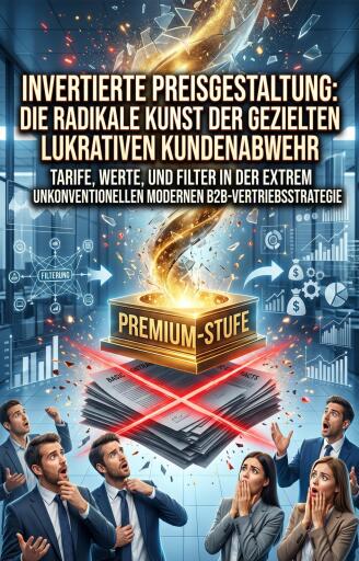 Portada del libro «Invertierte Preisgestaltung: Die radikale Kunst der gezielten lukrativen Kundenabwehr», de Carl Gunpf
