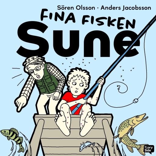 Portada del audiolibro «Fina fisken, Sune», de Sören Olsson, Anders Jacobsson