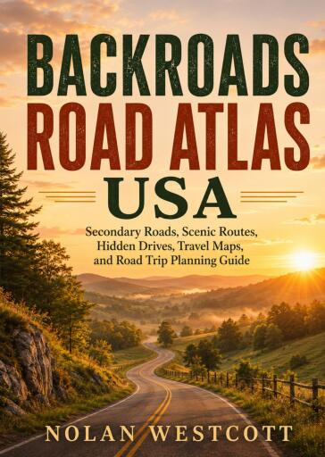 Portada del libro «Backroads Road Atlas USA», de Nolan Westcott